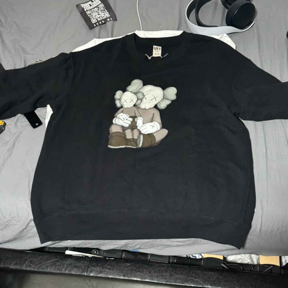 Black Kaws Crewneck